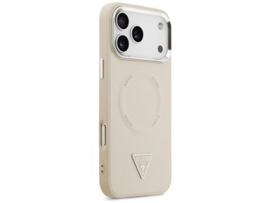 Guess Triangle Logo MagSafe Case for iPhone 17 Pro - Beige Guess Triangle Logo MagSafe Case for iPhone 17 Pro - Beige