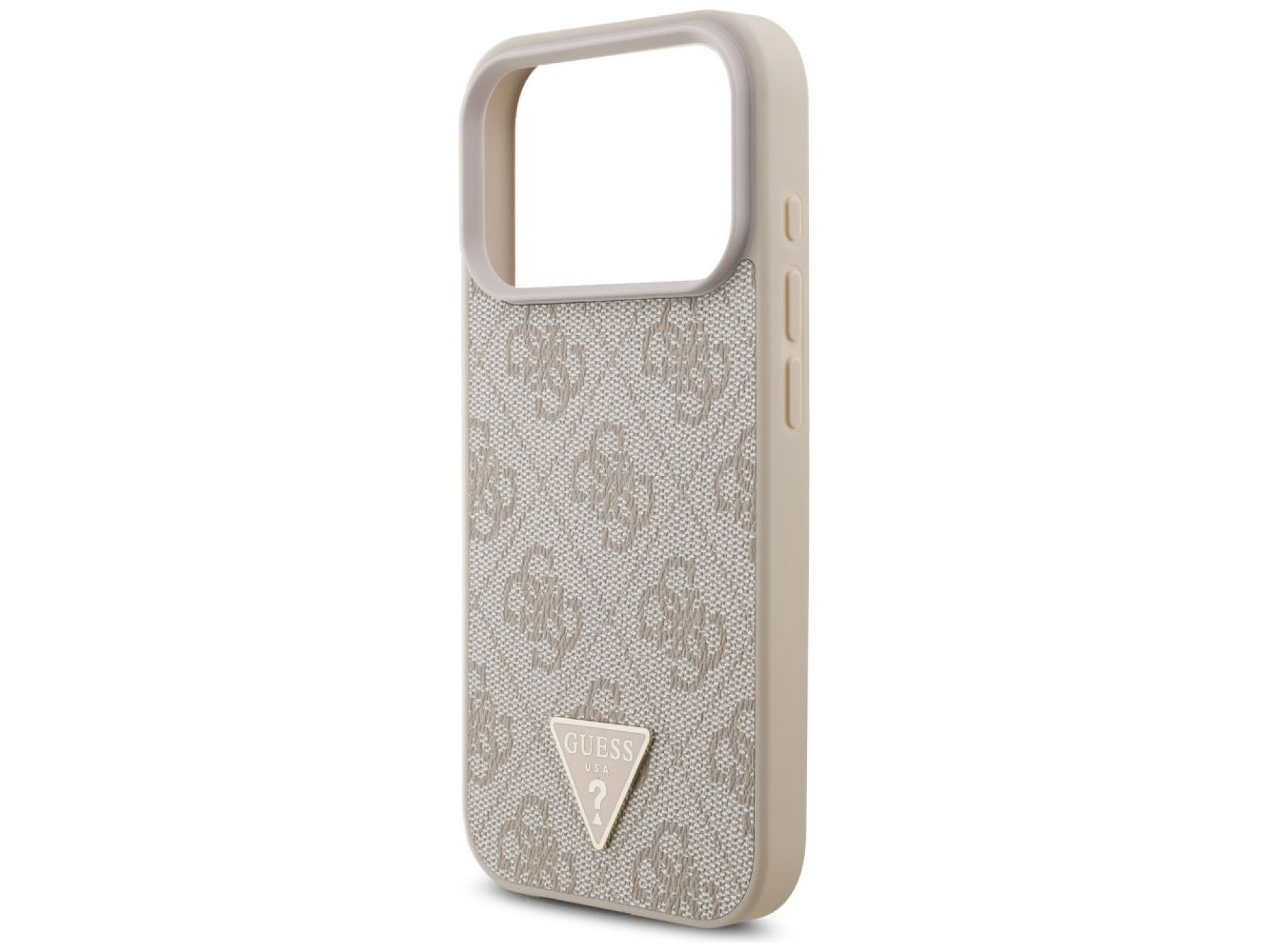 Capa Guess 4G com alça e logo triangular MagSafe para iPhone 17 Pro - Rosa