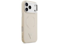 Capa MagSafe com Logo Triangular da Guess para iPhone 17 Pro - Bege Capa MagSafe com Logo Triangular da Guess para iPhone 17 Pro - Bege