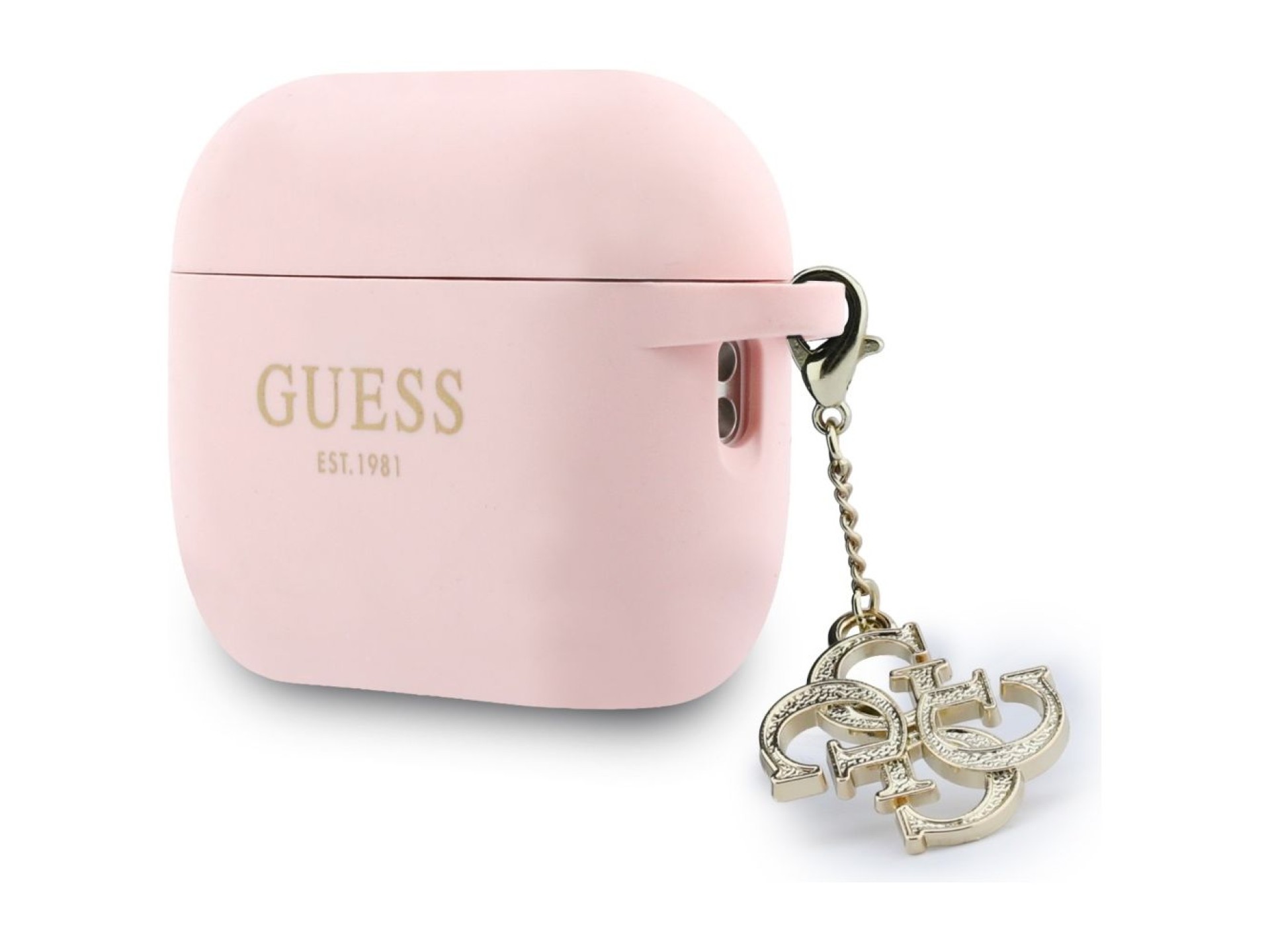 Capa de silicone Guess 4G Charm para AirPods Pro 3 rosa