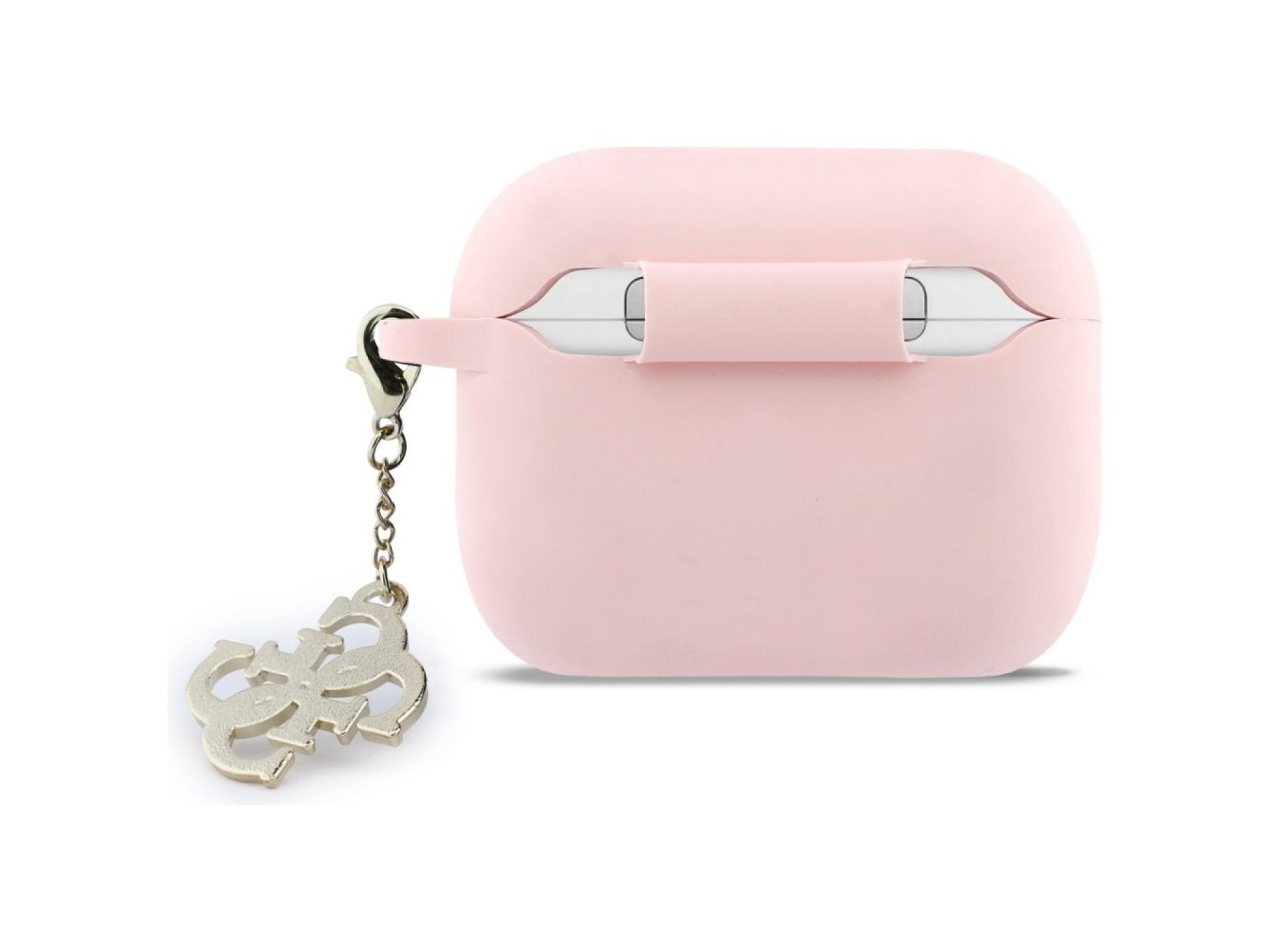 Capa de silicone Guess 4G Charm para AirPods Pro 3 rosa
