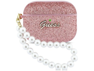 Guess Glitter Pearl Strap Case for AirPods Pro 3 - Pink Guess Glitter Pearl Strap Case for AirPods Pro 3 - Pink