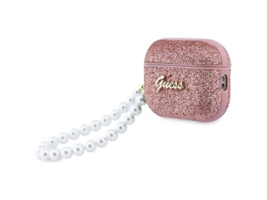 Guess Glitter Pearl Strap Case for AirPods Pro 3 - Pink Guess Glitter Pearl Strap Case for AirPods Pro 3 - Pink