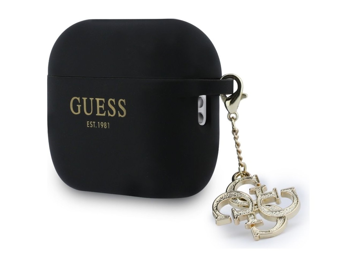 Capa de silicone Guess 4G Charm para AirPods Pro 3 - Preta