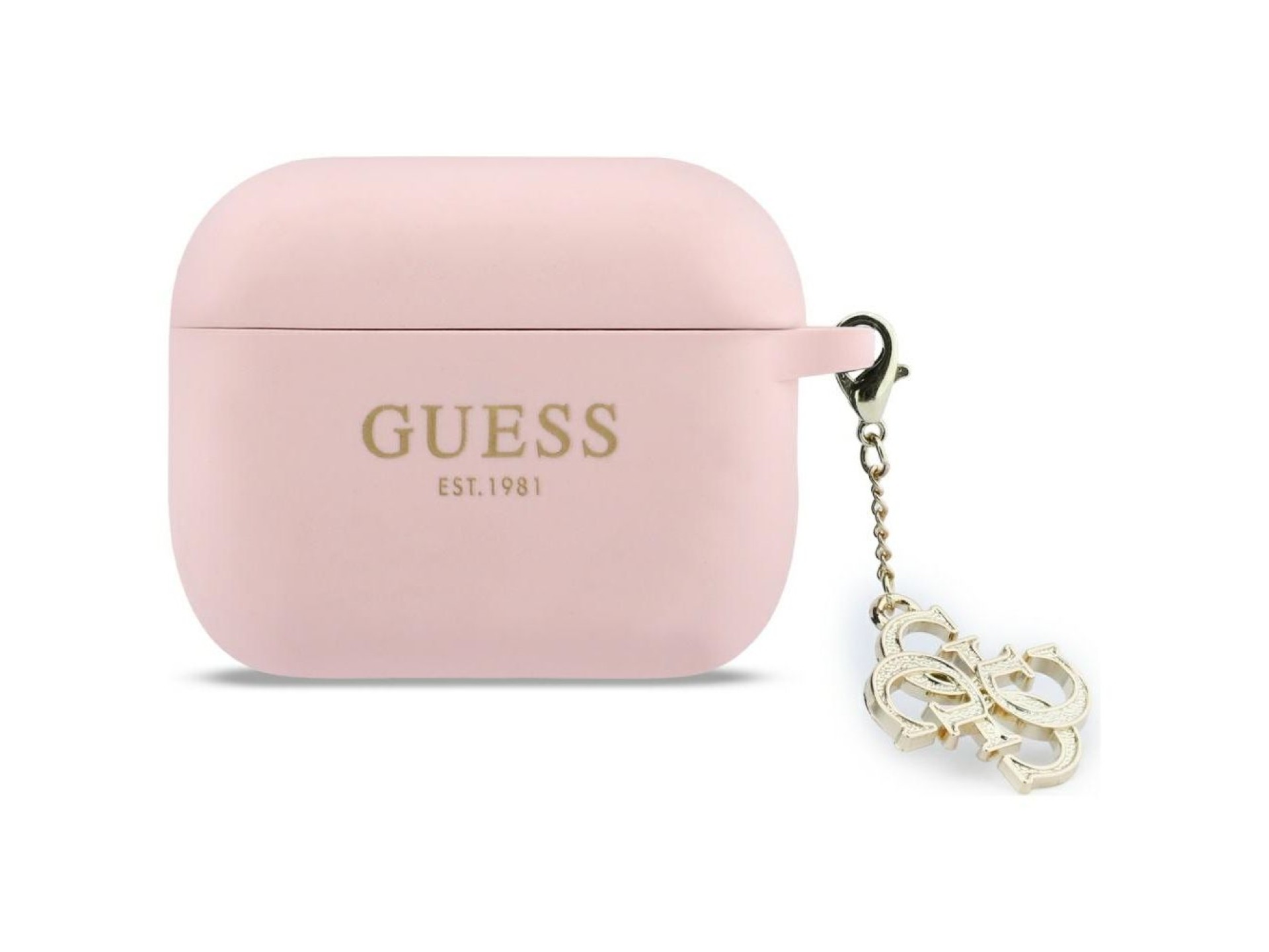 Capa de silicone Guess 4G Charm para AirPods Pro 3 rosa