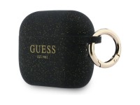 Funda de silicona con purpurina y anillo de Guess para AirPods Pro 3 - Negra Funda de silicona con purpurina y anillo de Guess para AirPods Pro 3 - Negra