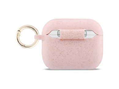 Guess Silicone Glitter Ring Case for AirPods Pro 3 - Pink