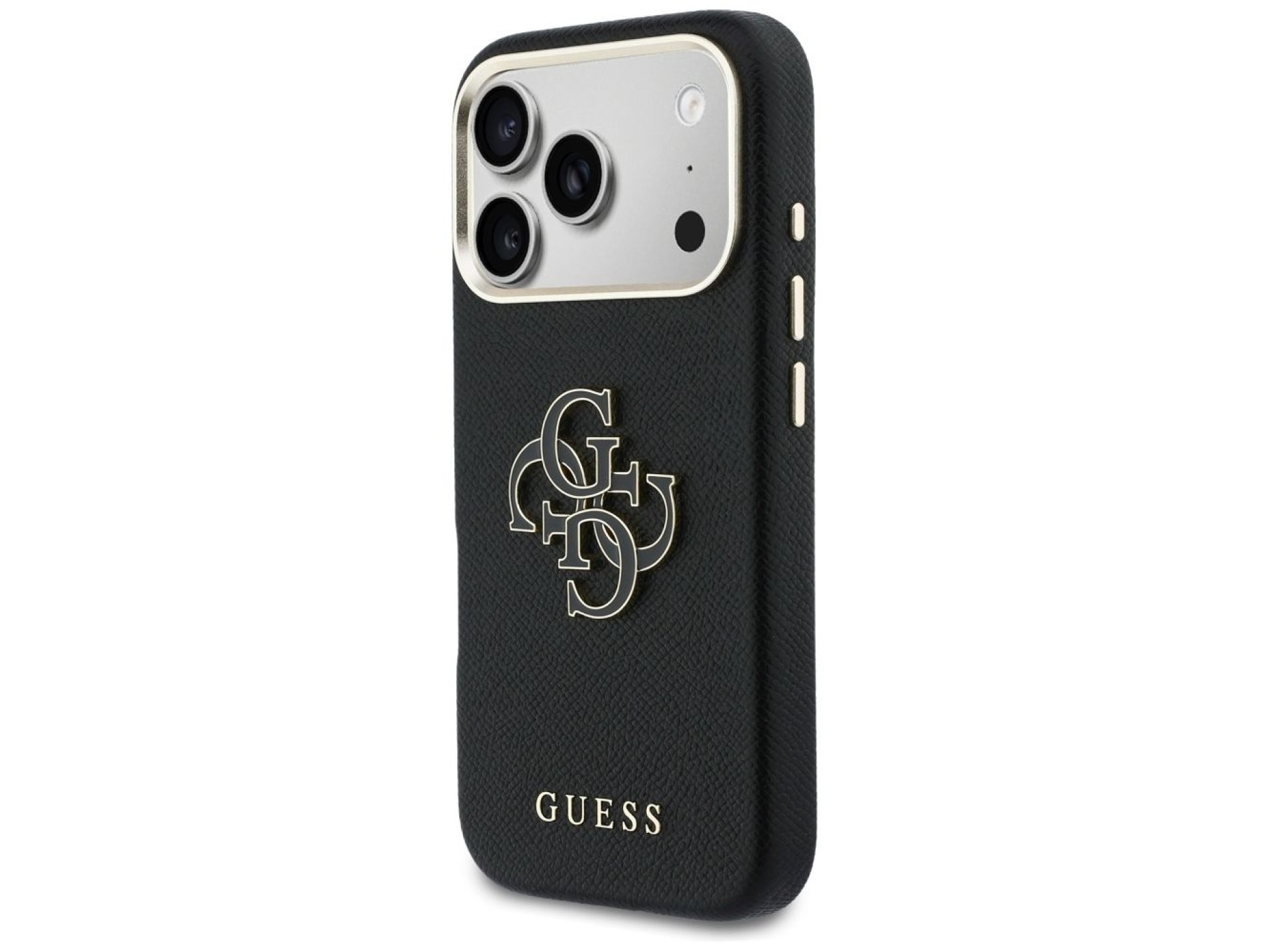 Guess FW Resin Logo Case for iPhone 17 Pro - Black