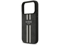 Capa Guess 4G com estampa de listras e MagSafe para iPhone 17 Pro - preta Capa Guess 4G com estampa de listras e MagSafe para iPhone 17 Pro - preta