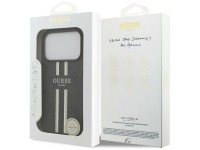Capa Guess 4G com estampa de listras e MagSafe para iPhone 17 Pro - preta Capa Guess 4G com estampa de listras e MagSafe para iPhone 17 Pro - preta
