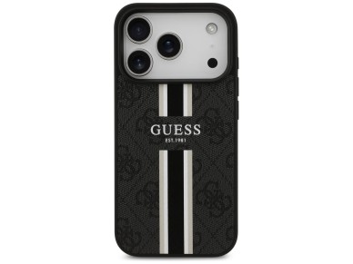 Guess 4G Printed Stripes MagSafe case for iPhone 17 Pro - black Guess 4G Printed Stripes MagSafe case for iPhone 17 Pro - black