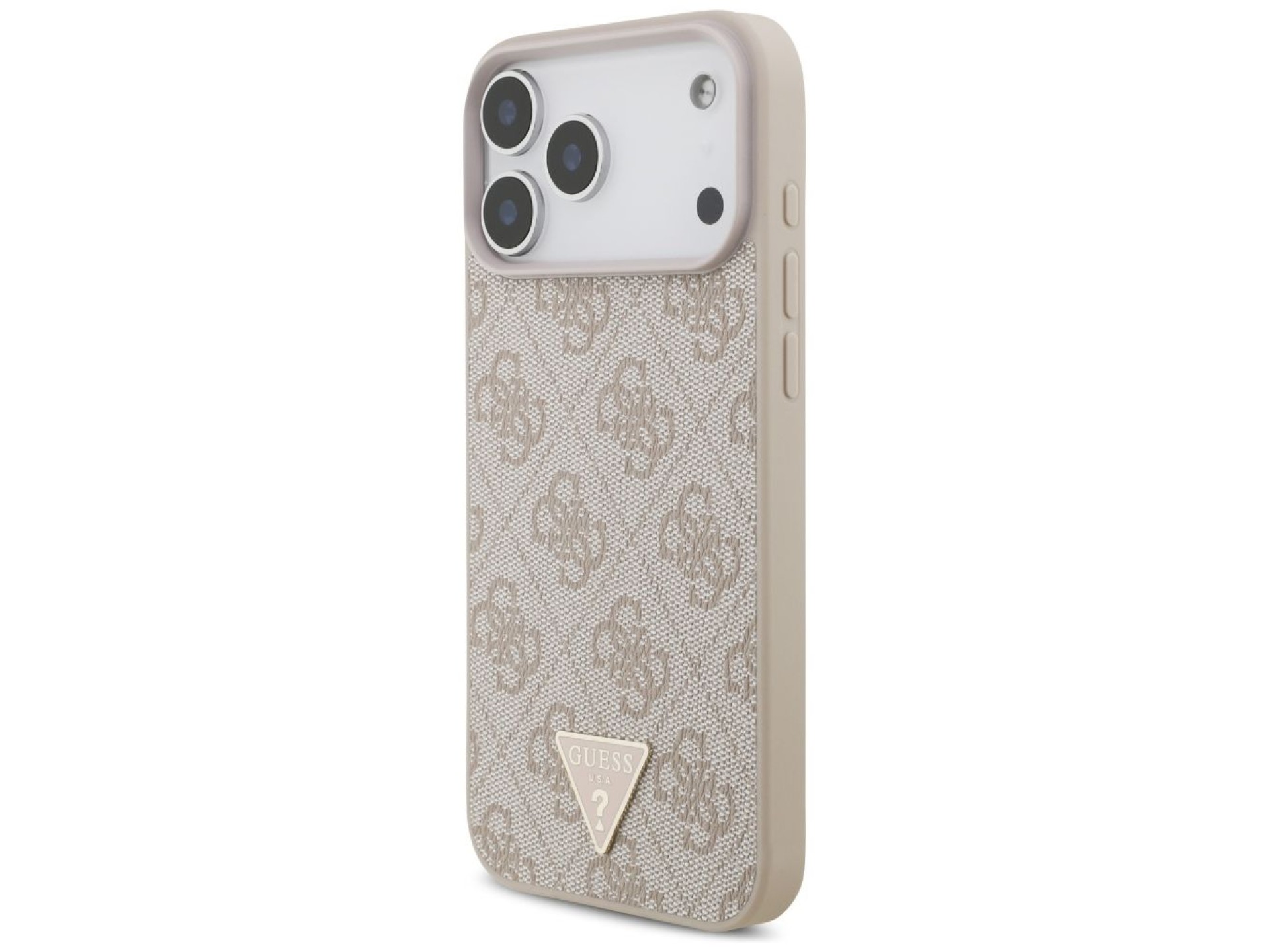 Guess 4G Strap Triangle Logo MagSafe Case for iPhone 17 Pro Max - Pink
