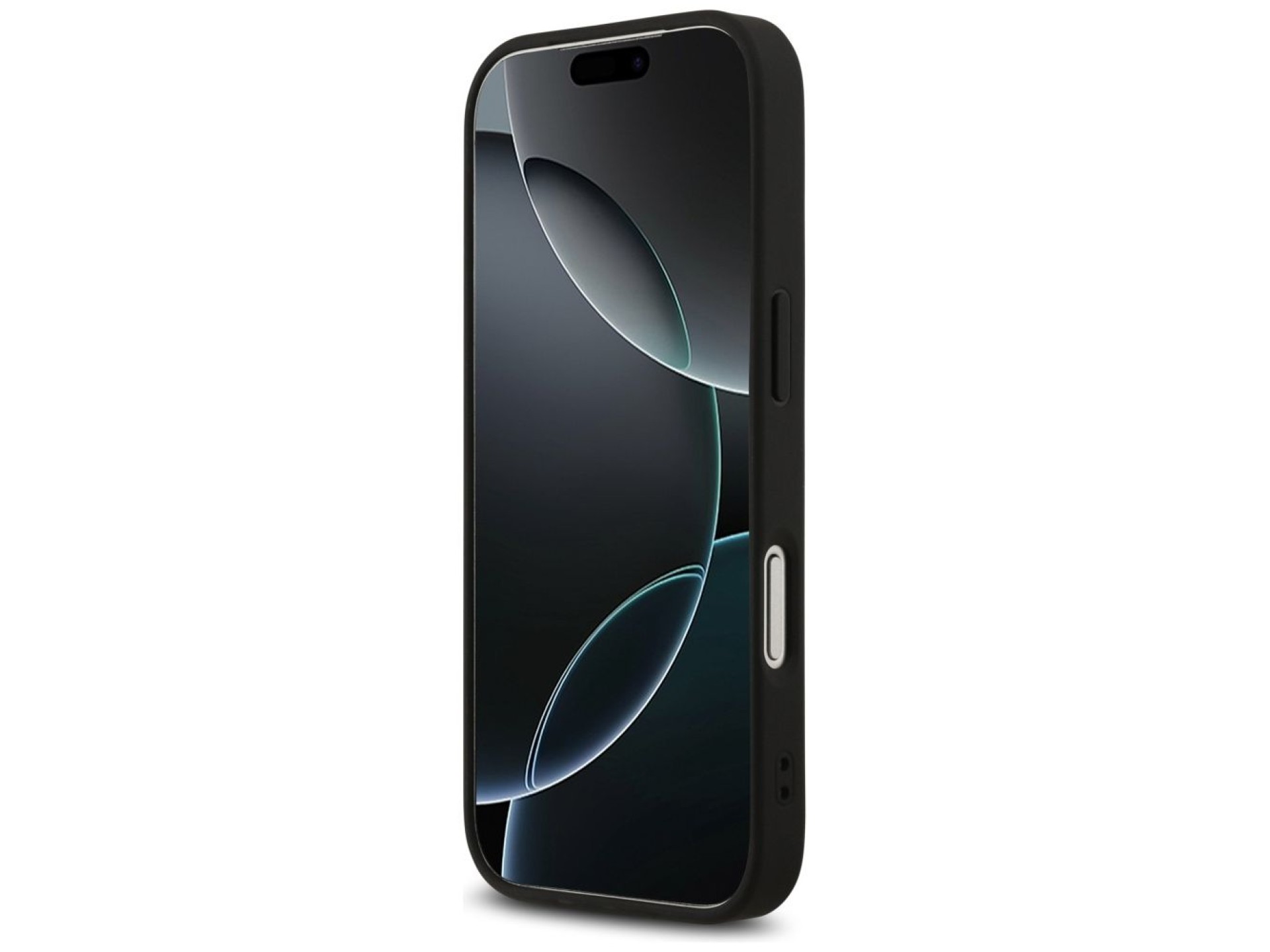 Capa Guess 4G com estampa de listras e MagSafe para iPhone 17 Pro - preta