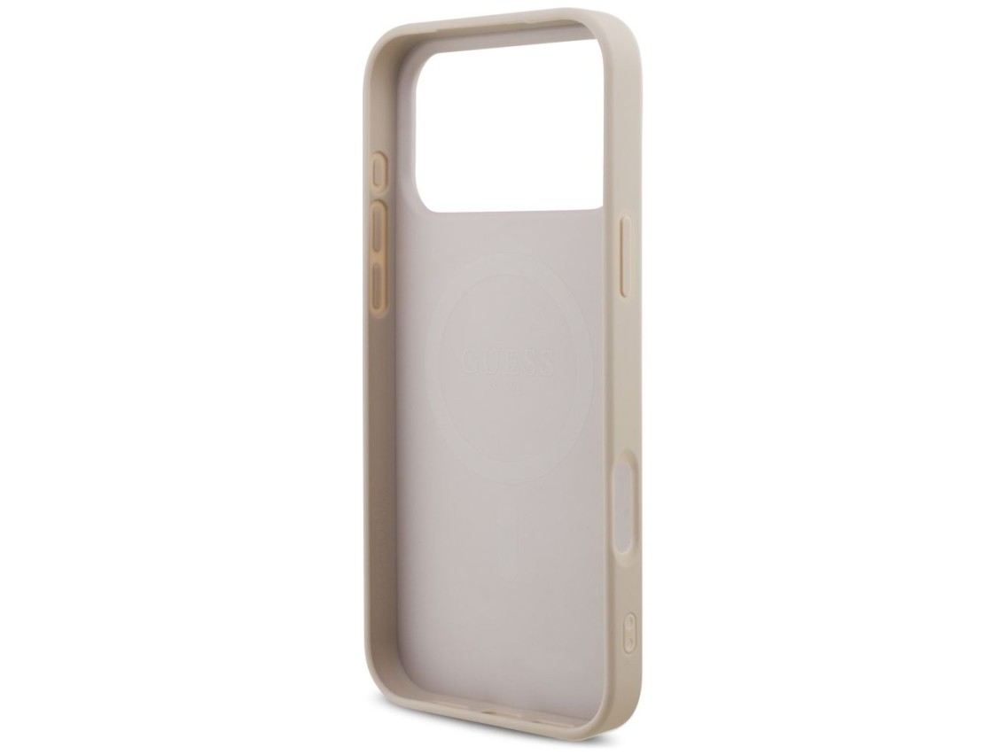 Guess 4G Strap Triangle Logo MagSafe Case for iPhone 17 Pro Max - Pink