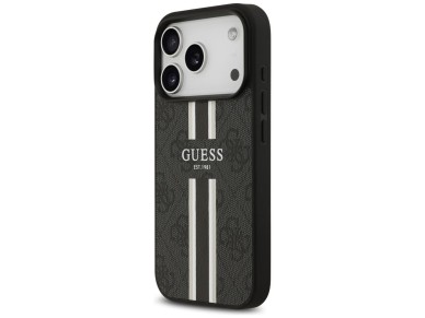 Guess 4G Printed Stripes MagSafe case for iPhone 17 Pro - black Guess 4G Printed Stripes MagSafe case for iPhone 17 Pro - black