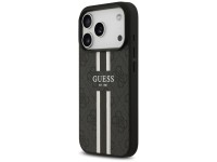 Capa Guess 4G com estampa de listras e MagSafe para iPhone 17 Pro - preta Capa Guess 4G com estampa de listras e MagSafe para iPhone 17 Pro - preta