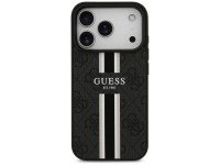 Capa Guess 4G com estampa de listras e MagSafe para iPhone 17 Pro - preta Capa Guess 4G com estampa de listras e MagSafe para iPhone 17 Pro - preta