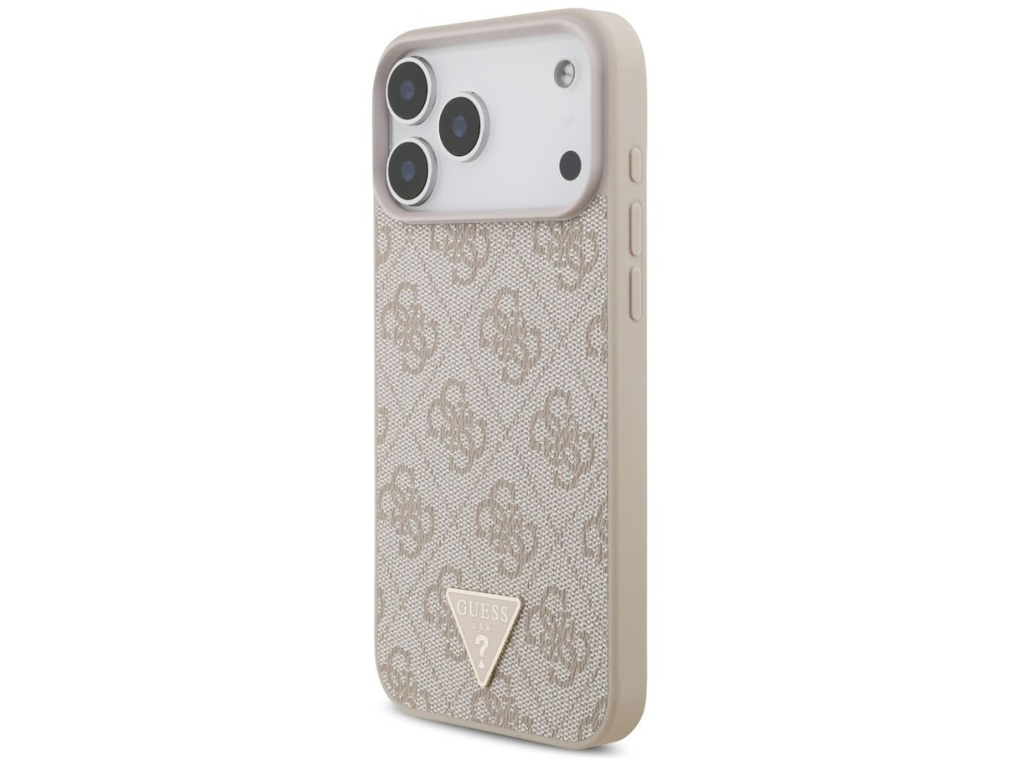 Guess 4G Strap Triangle Logo MagSafe Case for iPhone 17 Pro Max - Pink
