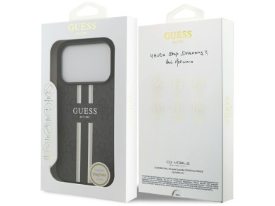 Guess 4G Printed Stripes MagSafe case for iPhone 17 Pro - black Guess 4G Printed Stripes MagSafe case for iPhone 17 Pro - black