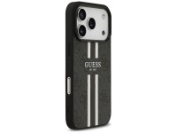 Capa Guess 4G com estampa de listras e MagSafe para iPhone 17 Pro - preta Capa Guess 4G com estampa de listras e MagSafe para iPhone 17 Pro - preta