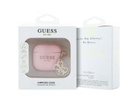 Capa de silicone Guess para AirPods 4, modelo 4G Charm - rosa Capa de silicone Guess para AirPods 4, modelo 4G Charm - rosa