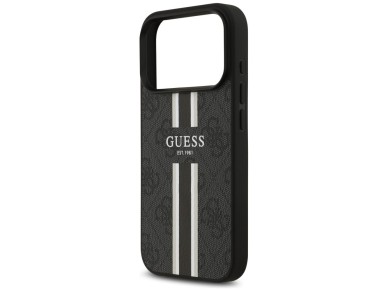 Guess 4G Printed Stripes MagSafe case for iPhone 17 Pro - black Guess 4G Printed Stripes MagSafe case for iPhone 17 Pro - black