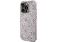 Guess 4G Collection Leather Metal Logo MagSafe Case for iPhone 15 Pro Max - Pink Guess 4G Collection Leather Metal Logo MagSafe Case for iPhone 15 Pro Max - Pink