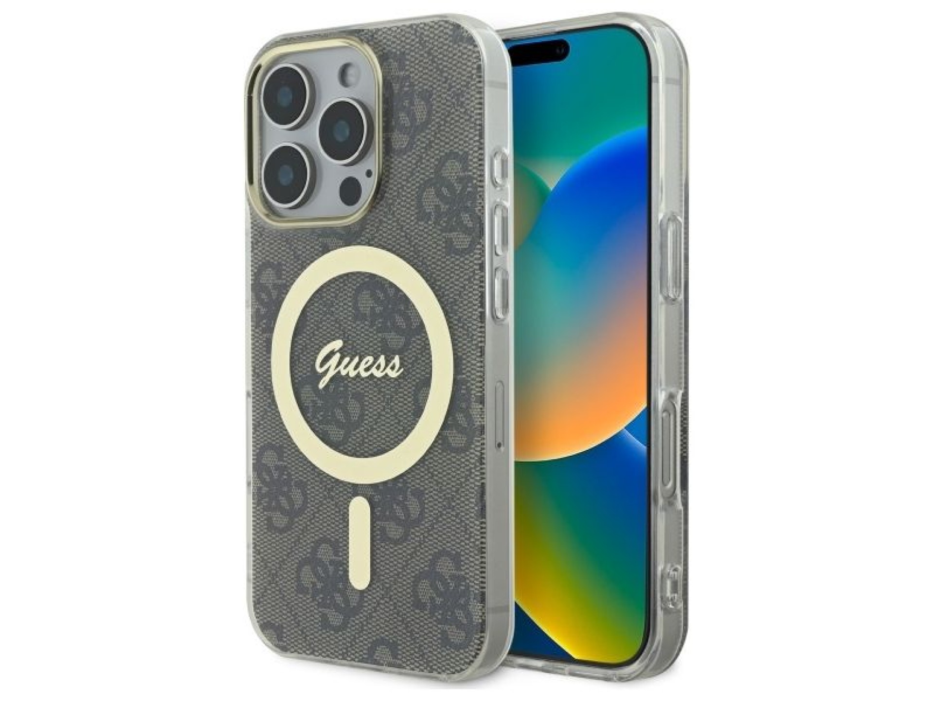 Capa Guess IML 4G MagSafe para iPhone 16 Pro Max - Marrom