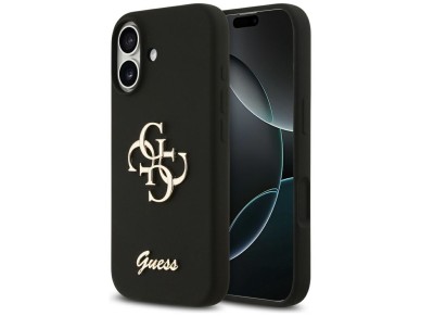 Guess Silicone Big 4G Script Case for iPhone 17 - Black Guess Silicone Big 4G Script Case for iPhone 17 - Black