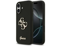 Funda Guess de silicona con el logotipo 4G grande para iPhone 17 - Negra Funda Guess de silicona con el logotipo 4G grande para iPhone 17 - Negra