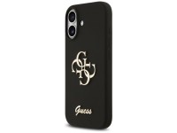 Funda Guess de silicona con el logotipo 4G grande para iPhone 17 - Negra Funda Guess de silicona con el logotipo 4G grande para iPhone 17 - Negra