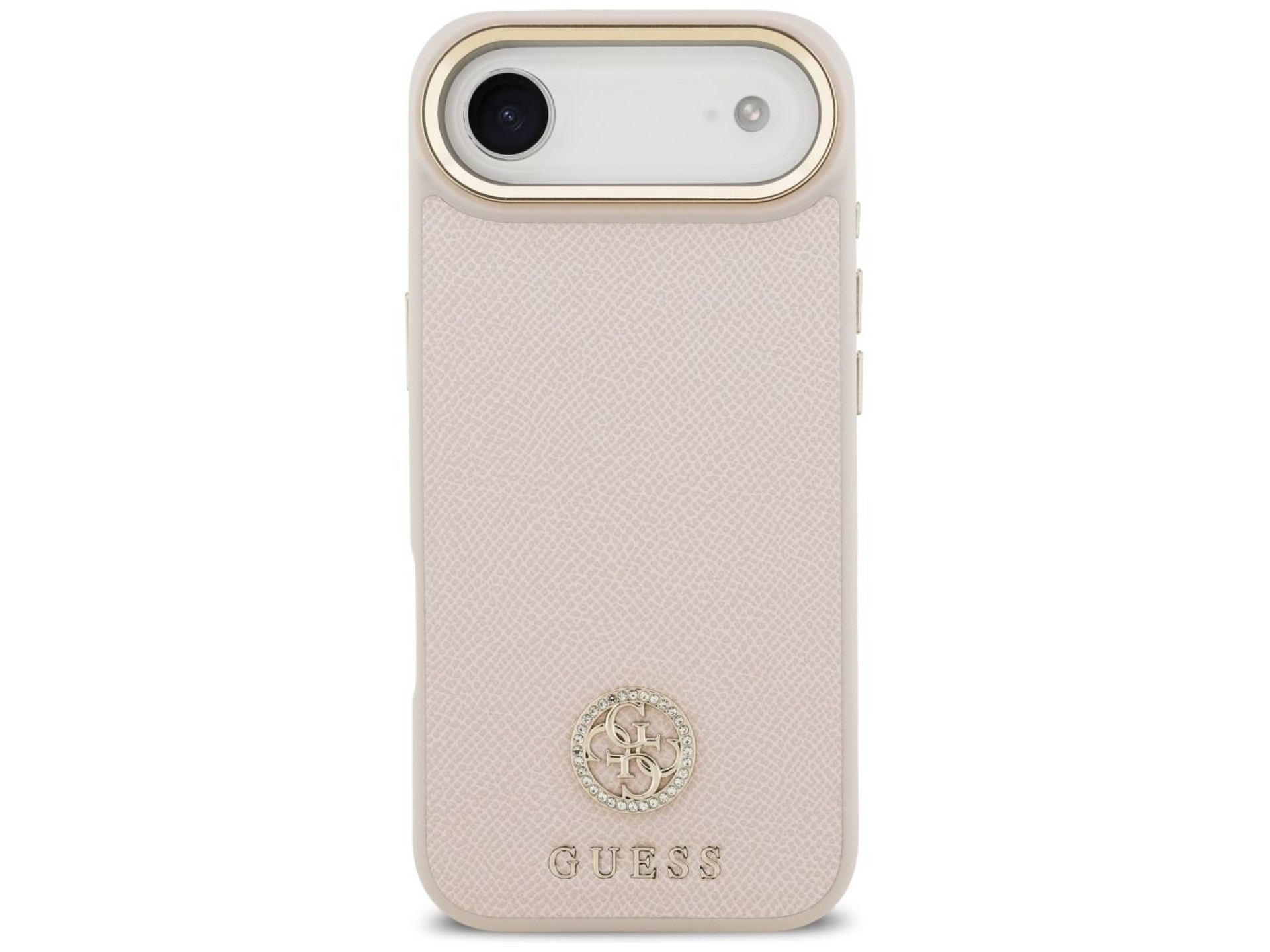Funda Guess MagSafe para iPhone Air con logo y pedrería granulada - Rosa
