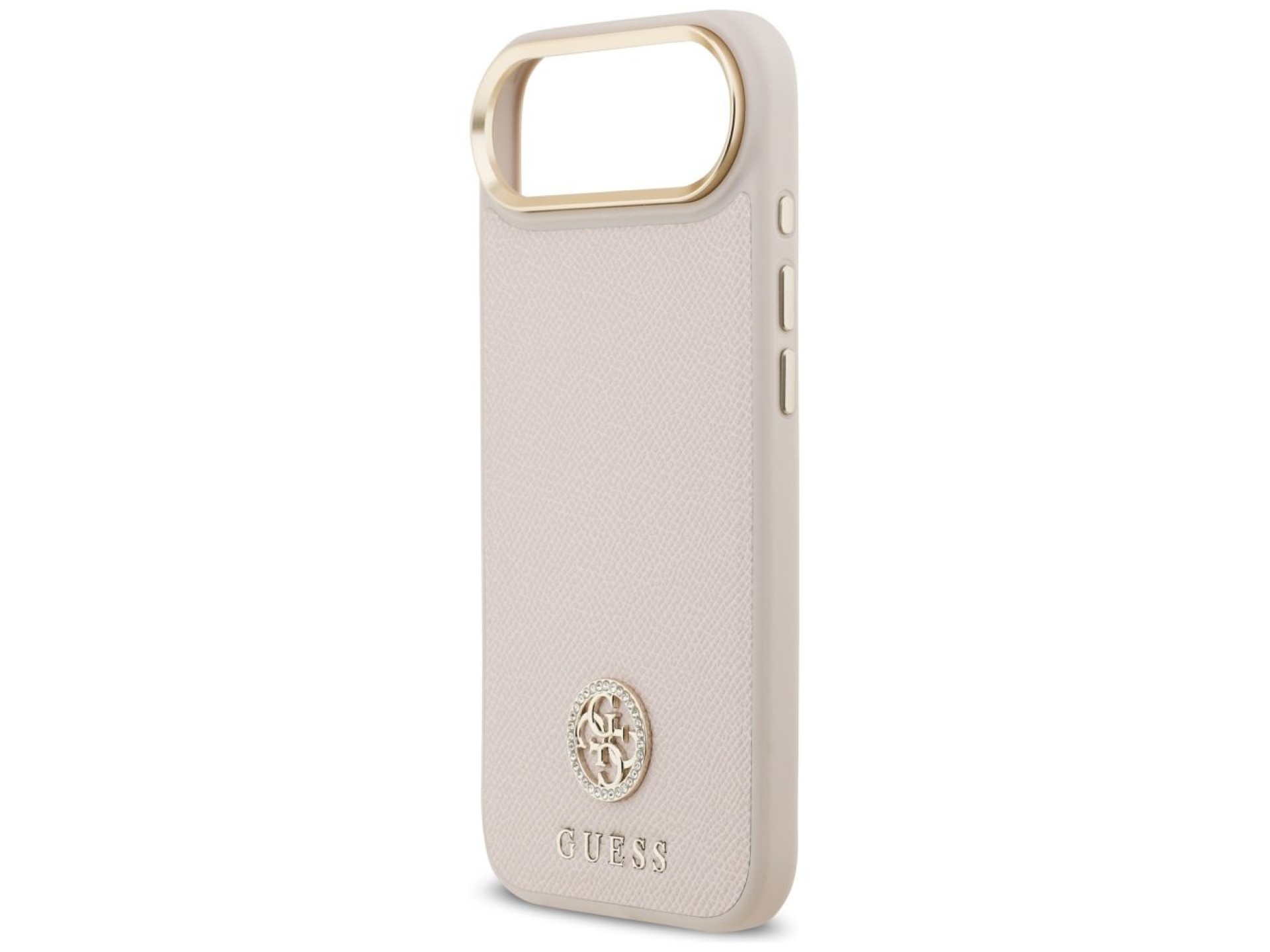 Funda Guess MagSafe para iPhone Air con logo y pedrería granulada - Rosa