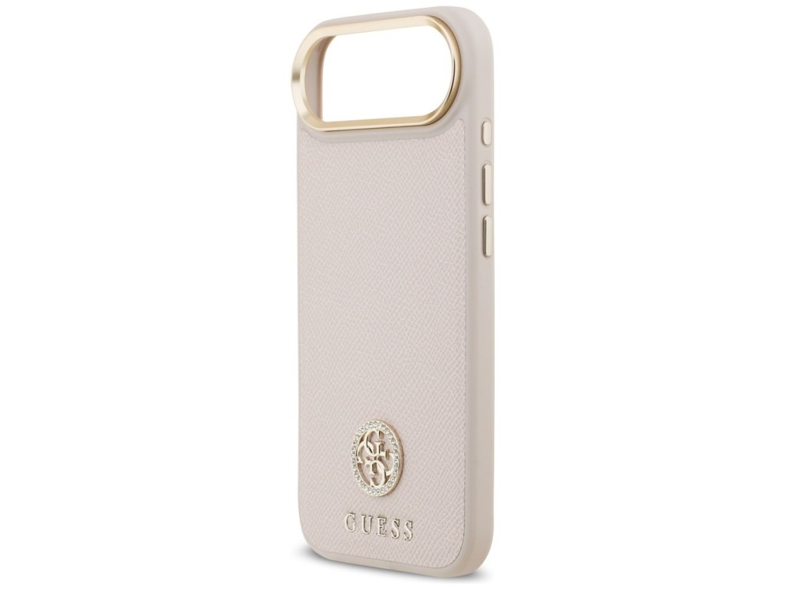 Funda Guess MagSafe para iPhone Air con logo y pedrería granulada - Rosa