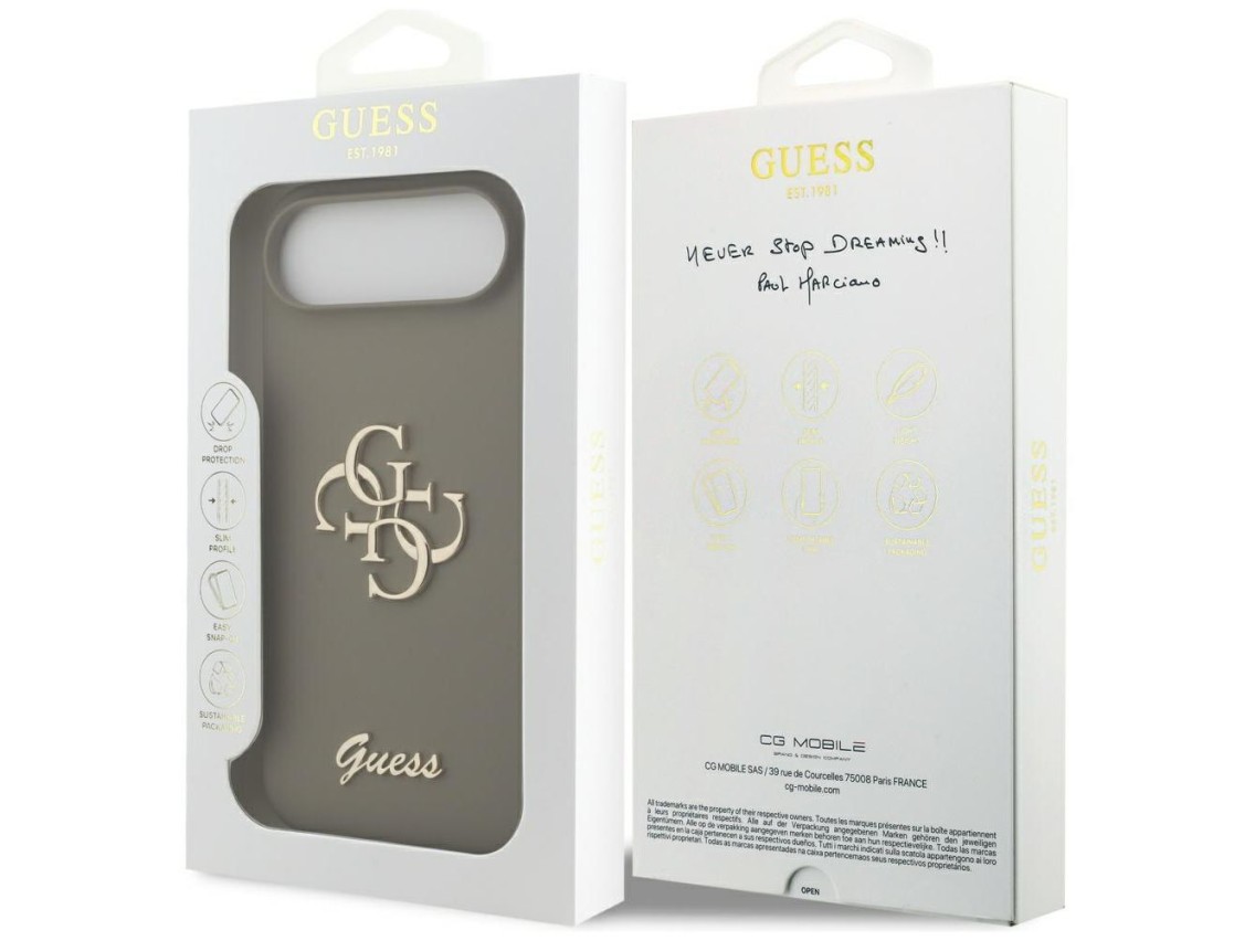 Capa Guess de silicone com o logo "4G" para iPhone Air - Marrom
