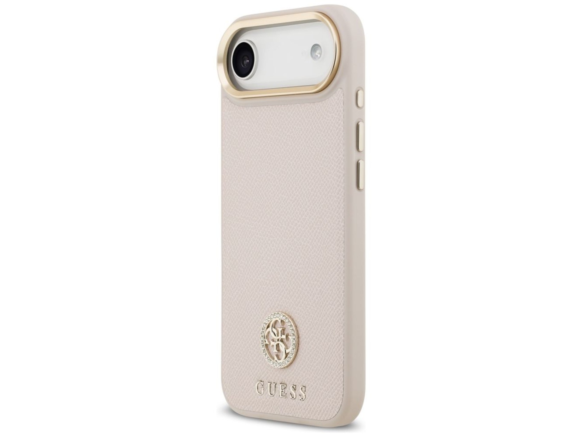 Funda Guess MagSafe para iPhone Air con logo y pedrería granulada - Rosa