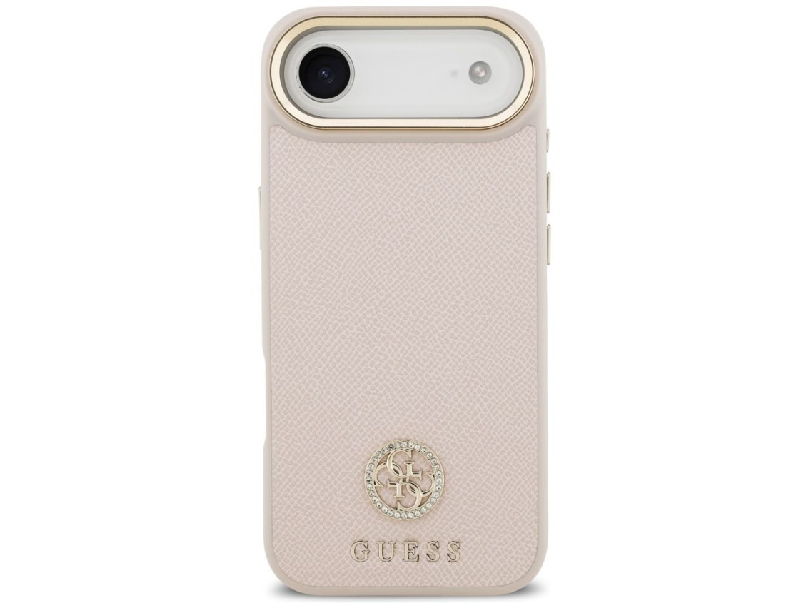 Funda Guess MagSafe para iPhone Air con logo y pedrería granulada - Rosa