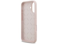 Capa de silicone Guess com o logo 4G em letras grandes para iPhone 17 - Rosa Capa de silicone Guess com o logo 4G em letras grandes para iPhone 17 - Rosa