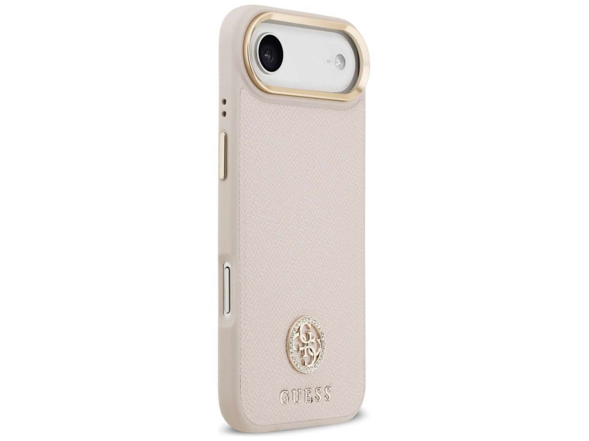 Funda Guess MagSafe para iPhone Air con logo y pedrería granulada - Rosa