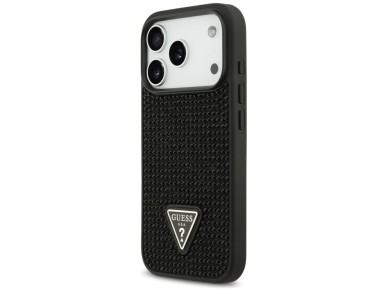 Guess Rhinestone Triangle Logo Case for iPhone 17 Pro - Black Guess Rhinestone Triangle Logo Case for iPhone 17 Pro - Black