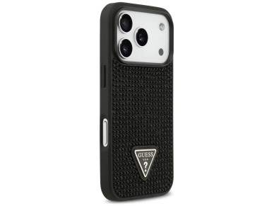 Guess Rhinestone Triangle Logo Case for iPhone 17 Pro - Black Guess Rhinestone Triangle Logo Case for iPhone 17 Pro - Black