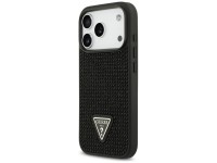 Capa Guess com Logo Triangular em Strass para iPhone 17 Pro - Preta Capa Guess com Logo Triangular em Strass para iPhone 17 Pro - Preta