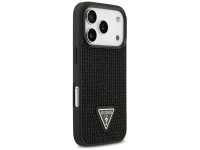 Capa Guess com Logo Triangular em Strass para iPhone 17 Pro - Preta Capa Guess com Logo Triangular em Strass para iPhone 17 Pro - Preta
