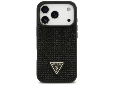 Guess Rhinestone Triangle Logo Case for iPhone 17 Pro - Black Guess Rhinestone Triangle Logo Case for iPhone 17 Pro - Black