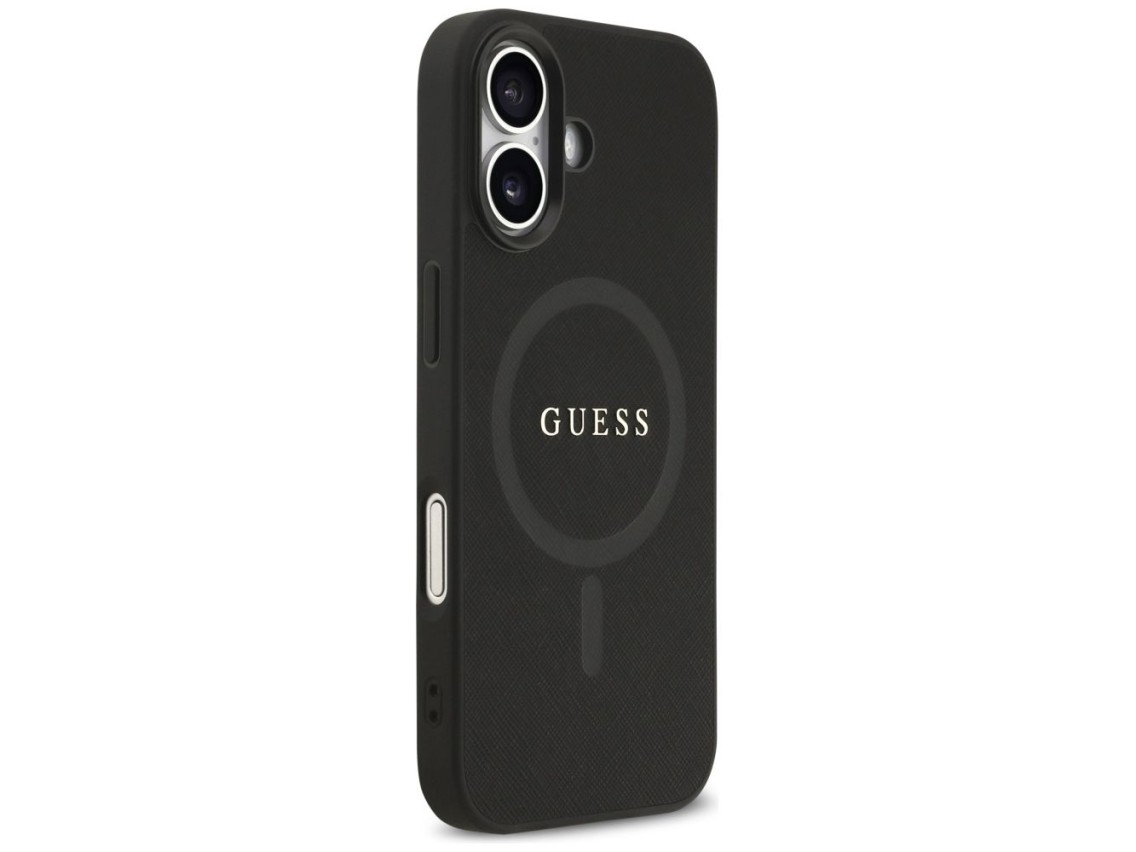 Guess Saffiano Classic Logo MagSafe case for iPhone 17 - black