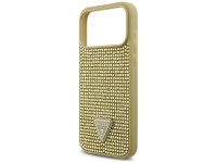 Guess Rhinestone Triangle Logo Case for iPhone 17 Pro Max - Gold