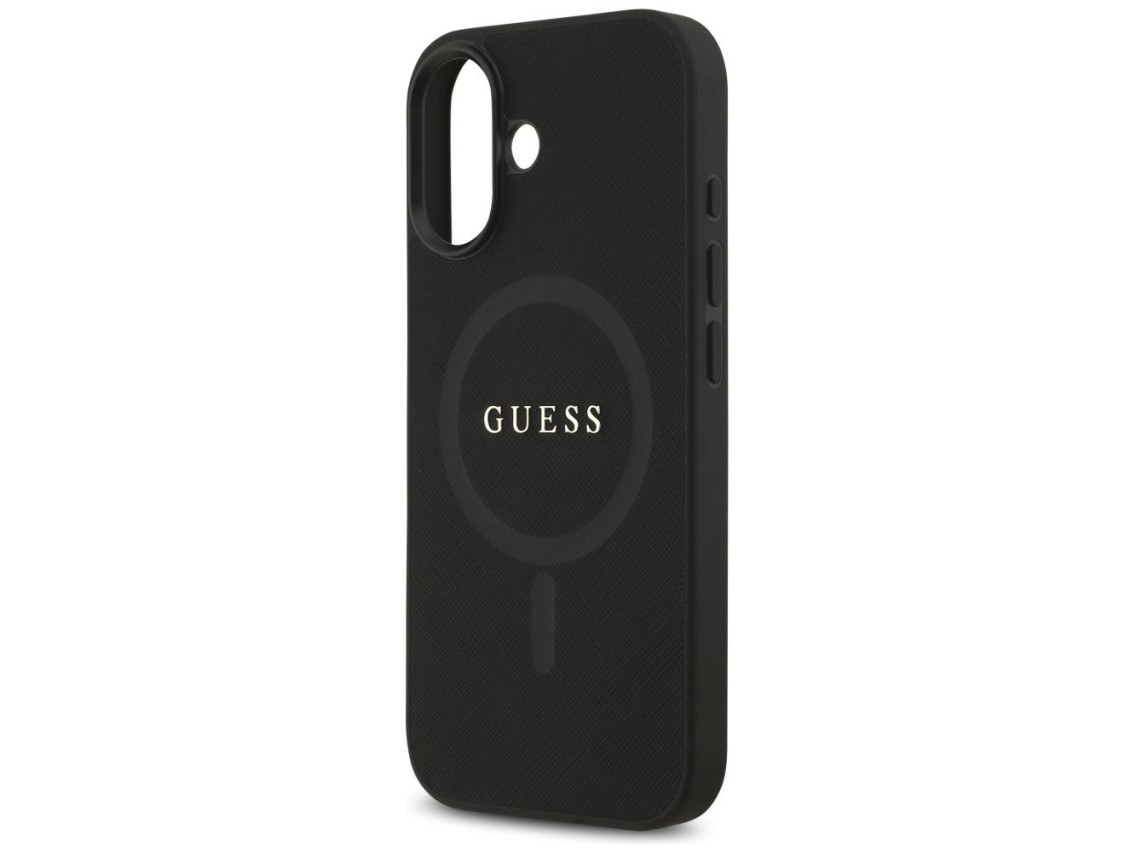 Guess Saffiano Classic Logo MagSafe case for iPhone 17 - black