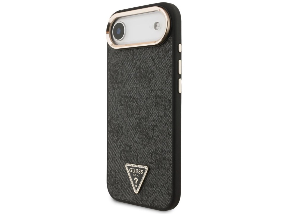Guess 4G Triangle Logo MagSafe case for iPhone Air - black and gold
