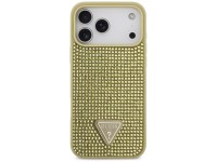 Guess Rhinestone Triangle Logo Case for iPhone 17 Pro Max - Gold
