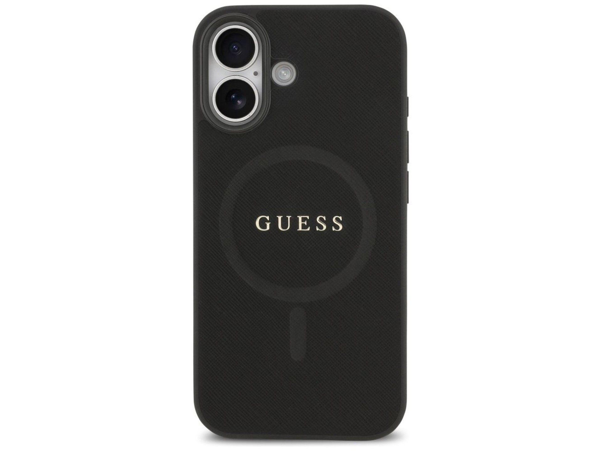 Guess Saffiano Classic Logo MagSafe case for iPhone 17 - black